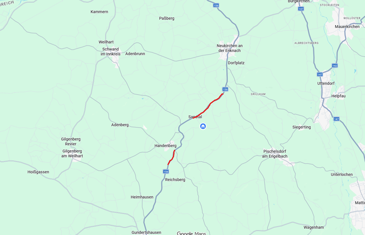 Karte Straßensperrung